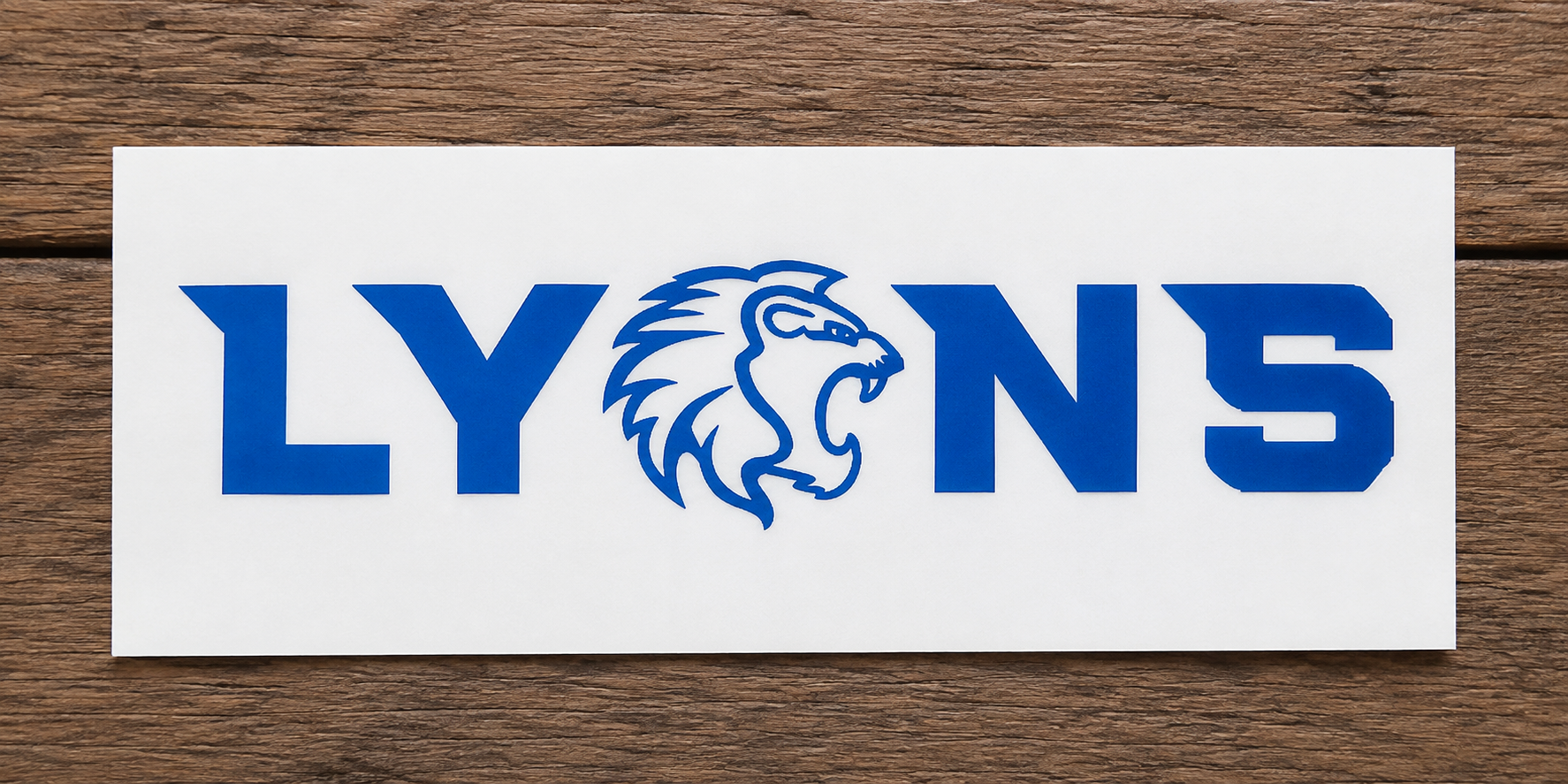 Lyons Mascot Temporary Tattoo 4" x 1"