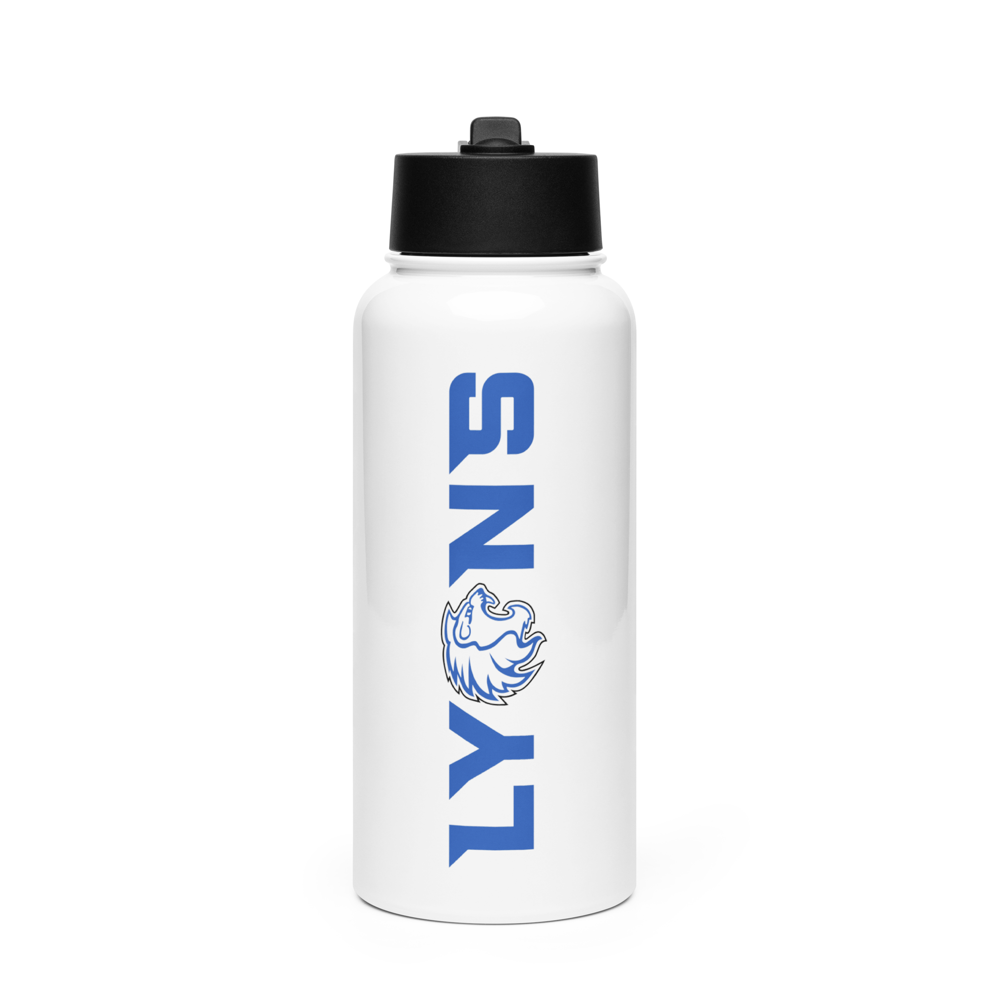 Lyons Stainless steel water bottle with a straw lid