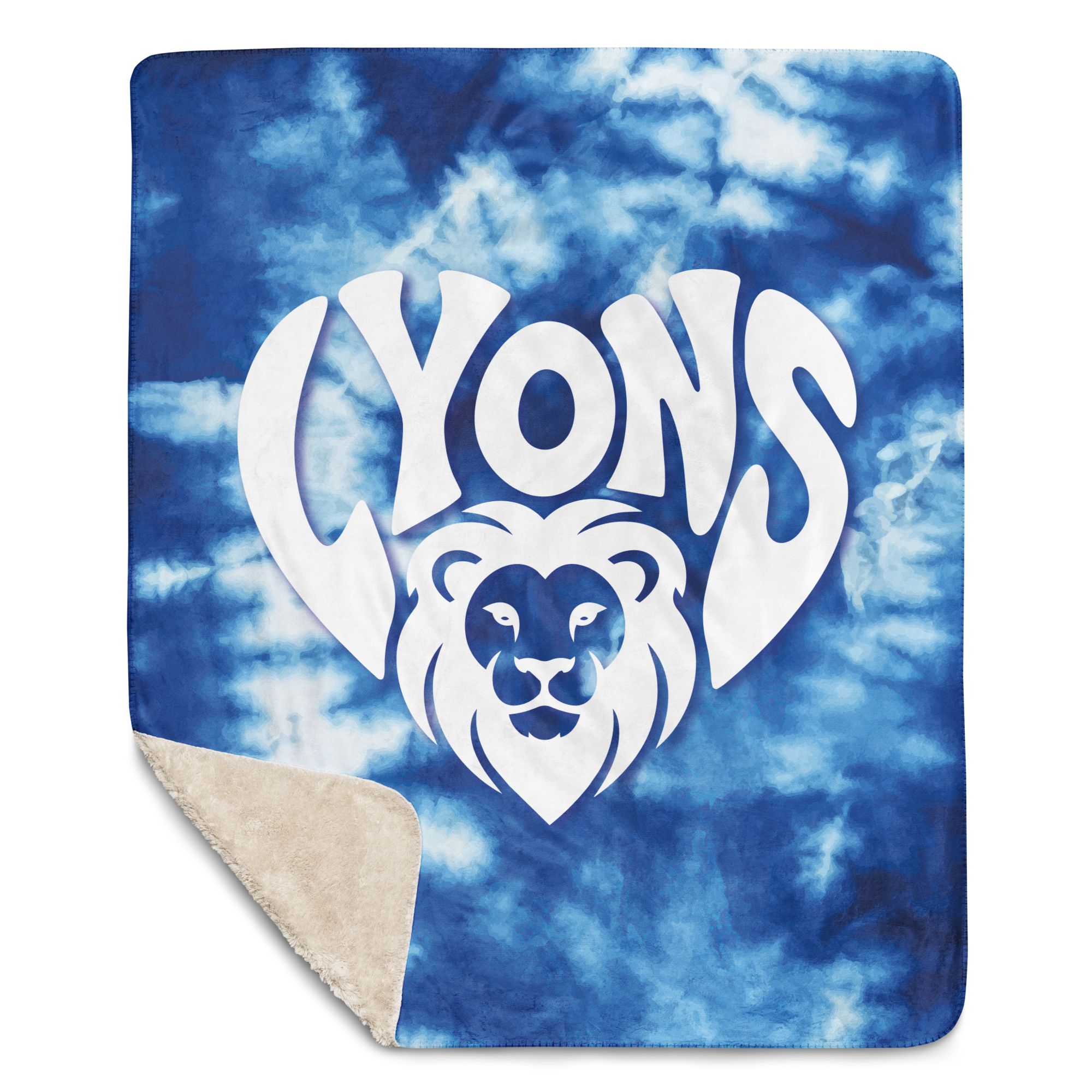 Lyons Heart Sherpa blanket